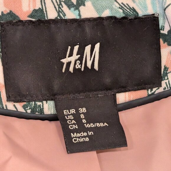 Vintage H&M Cropped Floral Print Blazer Jacket - Picture 10 of 10